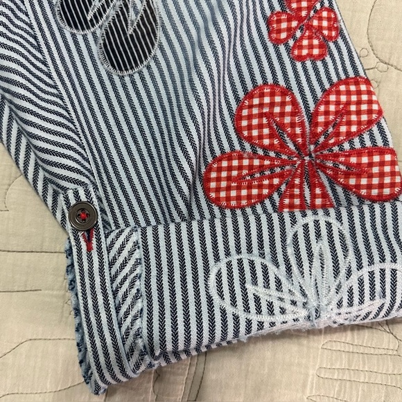 NWT We The Free Hot Tropics Cuffed Harem Pants 6 Striped Embroidered - Picture 11 of 13